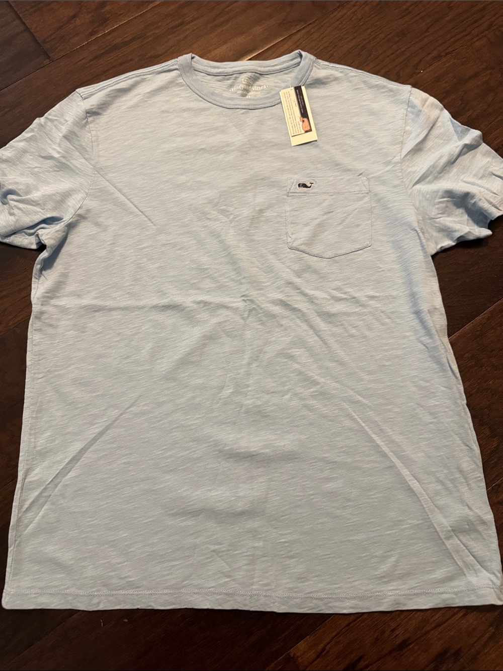 Vineyard Vines Men’s Pale Blue Pocket Tee